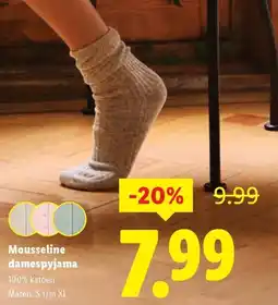 Lidl Mousseline damespyjama aanbieding