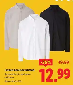 Lidl Linnen herenoverhemd aanbieding