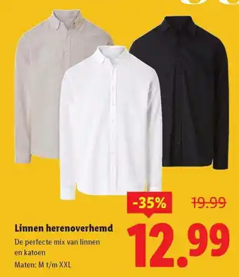 Lidl Linnen herenoverhemd aanbieding
