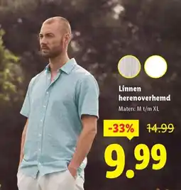 Lidl Linnen herenoverhemd aanbieding
