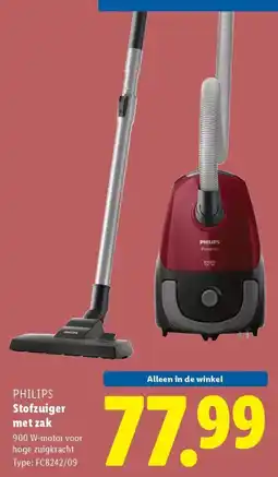 Lidl Philips stofzuiger met zak aanbieding