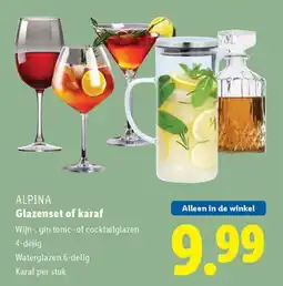 Lidl ALPINA Glazenset of karaf aanbieding