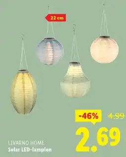 Lidl Livarno home solar led lampion aanbieding