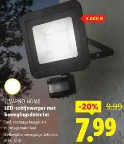 Lidl LED schijnwerper met bewegingsdetector aanbieding