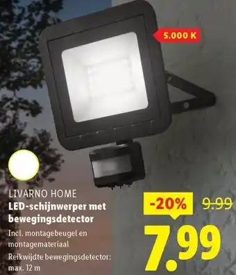 Lidl LED schijnwerper met bewegingsdetector aanbieding