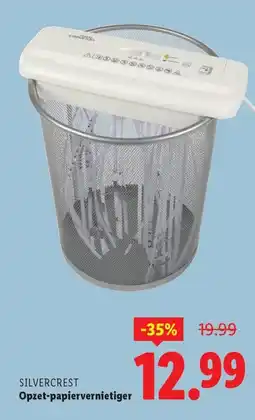 Lidl Opzet papiervernietiger aanbieding