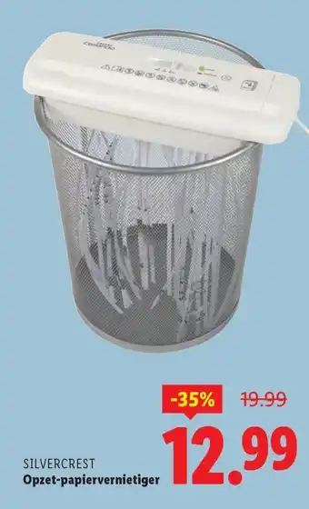Lidl Opzet papiervernietiger aanbieding