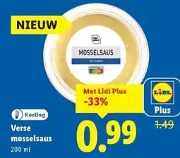 Lidl Verse mosselsaus aanbieding