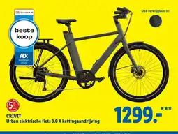 Lidl Crivit Urban elektrische fiets 3.0 X kettingaandrijving aanbieding