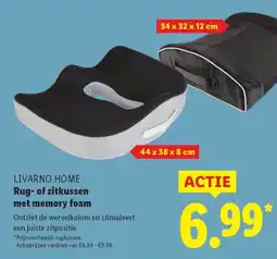 Lidl Rug of zitkussen met memory foam aanbieding