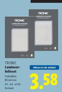 Lidl Tronic lamineer folieset aanbieding