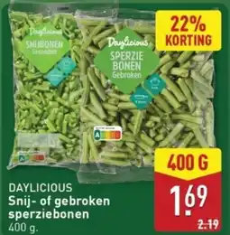 ALDI Daylicious Snij of gebroken sperziebonen aanbieding