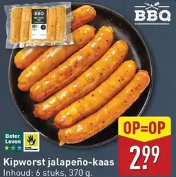 ALDI Kipworst jalapeño kaas aanbieding