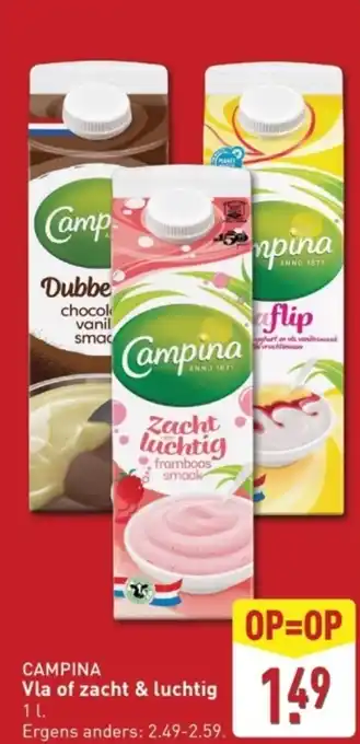 ALDI Campina Vla of zacht & luchtig aanbieding