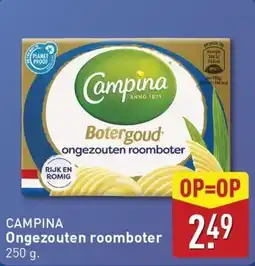 ALDI Campina Ongezouten roomboter aanbieding
