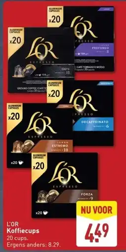 ALDI L'OR Koffiecups aanbieding