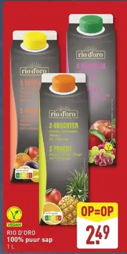 ALDI rio d'oro 100% puur sap aanbieding