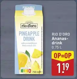 ALDI rio d'oro Ananas drink aanbieding