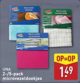 ALDI Una 2/5 pack microvezeldoekjes aanbieding
