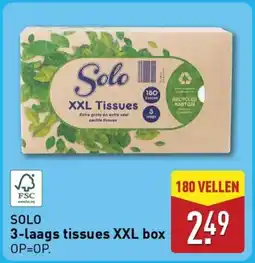 ALDI Solo 3 laags tissues XXL box aanbieding