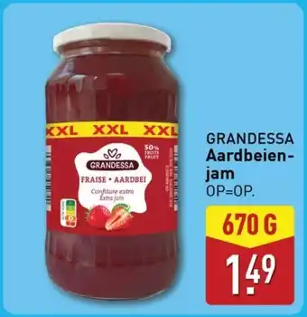 ALDI Grandessa aardbeien jam aanbieding