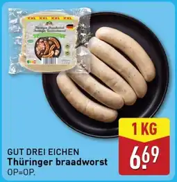 ALDI Gut Drei Eichen Thüringer Braadworst aanbieding