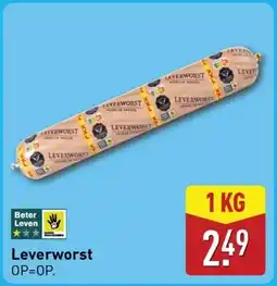 ALDI Leverworst aanbieding