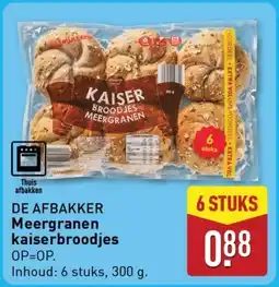 ALDI De Afbakker Meergranen kaiserbroodjes aanbieding