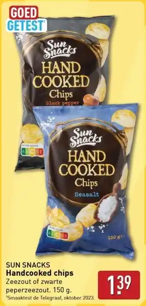 ALDI Sun snacks Handcooked chips aanbieding