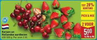 ALDI Kersen en Hollandse aardbeien aanbieding