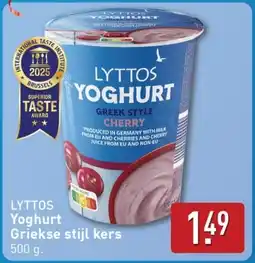 ALDI Lyttos Yoghurt Griekse stijl kers aanbieding
