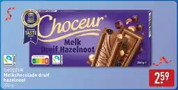 ALDI Choceur Melkchocolade druif hazelnoot aanbieding