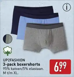 ALDI UP2FASHION 3-pack boxershorts aanbieding
