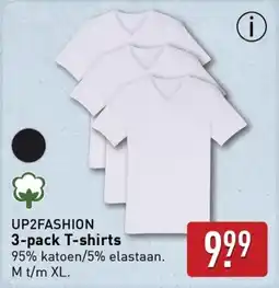 ALDI UP2FASHION 3 pack T-shirts aanbieding