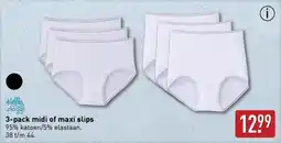 ALDI 3-pack midi of maxi slips aanbieding