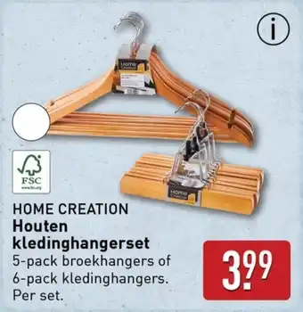 ALDI Home creation houten kledinghangerset aanbieding
