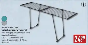 ALDI Home creation Uitschuifbaar droogrek aanbieding