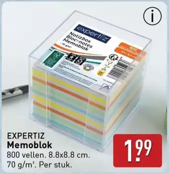 ALDI Expertiz Memoblok aanbieding