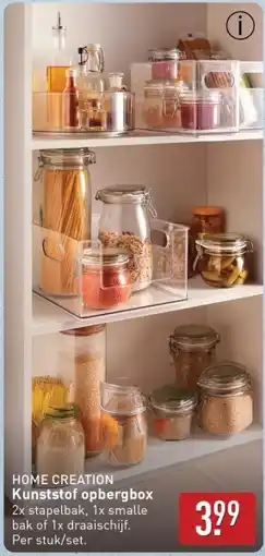 ALDI Home creation kunststof opbergbox aanbieding