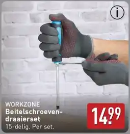 ALDI Workzone Beitelschroeven draaierset aanbieding