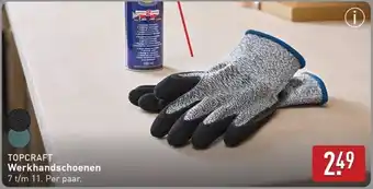 ALDI Topcraft Werkhandschoenen aanbieding