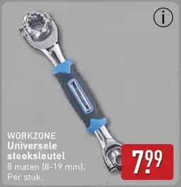 ALDI Workzone universele steeksleutel aanbieding