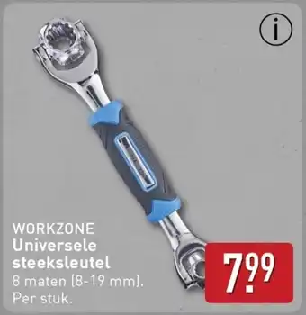 ALDI Workzone universele steeksleutel aanbieding