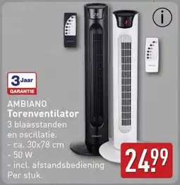 ALDI Ambiano Torenventilator aanbieding