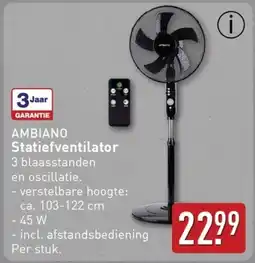 ALDI Ambiano Statiefventilator aanbieding