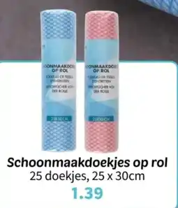 Wibra Schoonmaakdoekjes op rol aanbieding