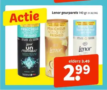 Wibra Lenor geurparels aanbieding