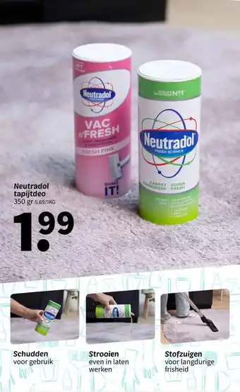 Wibra Neutradol tapijtdeo aanbieding