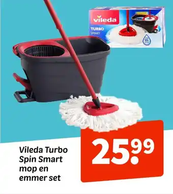 Wibra Vileda Turbo Spin Smart mop en emmer set aanbieding