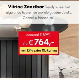 Woonsquare Vitrine Zanzibar aanbieding